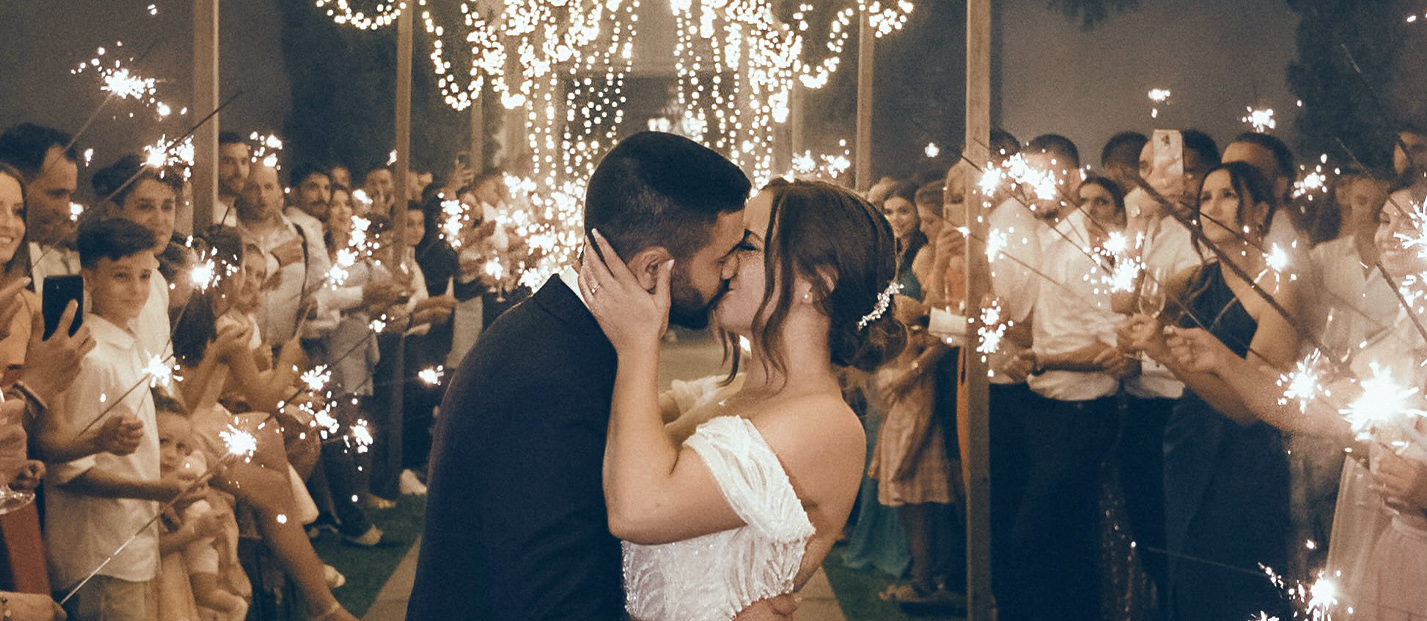 Couple with sparkles